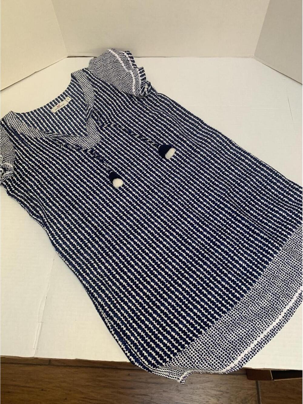 NWOT Vineyard Vines Size Medium Tunic Navy and White Dress